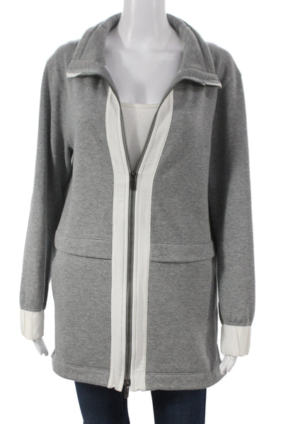 Lululemon Womens Basic Jacket Gray Zip Athleisure Size 8