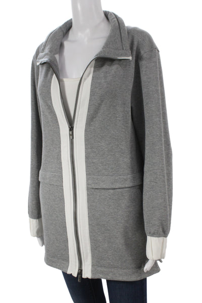 Lululemon Womens Basic Jacket Gray Zip Athleisure Size 8