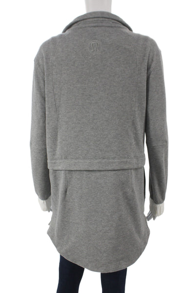 Lululemon Womens Basic Jacket Gray Zip Athleisure Size 8
