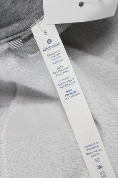 Lululemon Womens Basic Jacket Gray Zip Athleisure Size 8