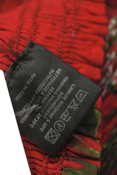 Isabel Marant Etoile Women Red Floral Cotton Mini Skirt Size 40