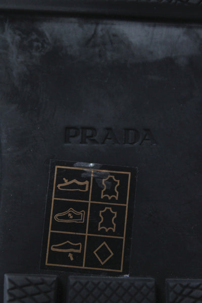 Prada Sport Womens Suede Lace Up Wedge Ankle Boots Grey Size 41 11