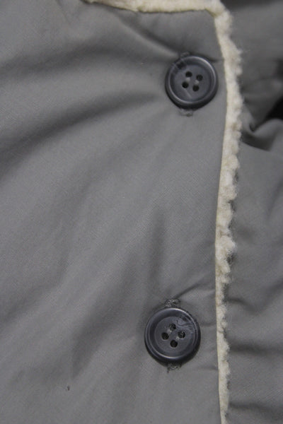 Bonpoint Childrens Girls Full Zipper One Piece Grey Cotton Size 3