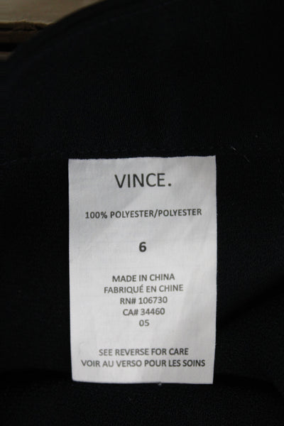 Vince Women Black Jogger Pants Zip Polyester Size 6