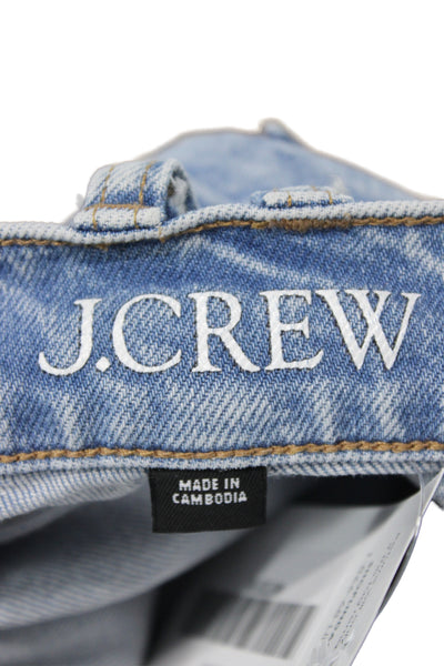 J Crew Womens Cropped High Waist Blue Jeans Size 28