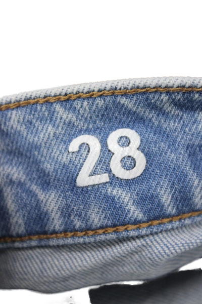 J Crew Womens Cropped High Waist Blue Jeans Size 28