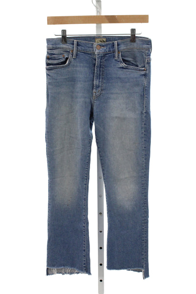 Mother Womens High Waist Cropped Jeans Blue Size 29