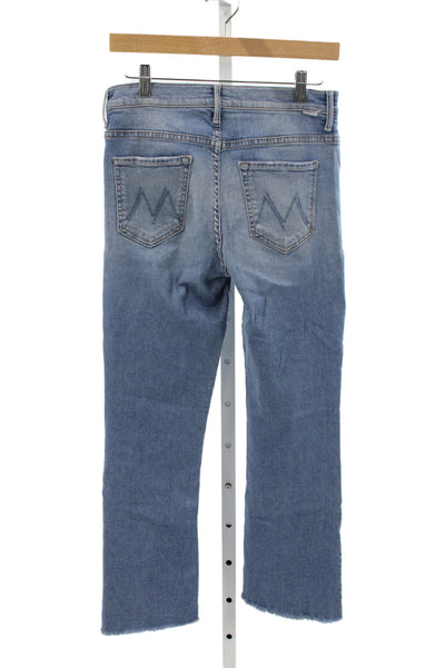 Mother Womens High Waist Cropped Jeans Blue Size 29