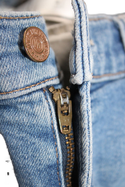 Mother Womens High Waist Cropped Jeans Blue Size 29