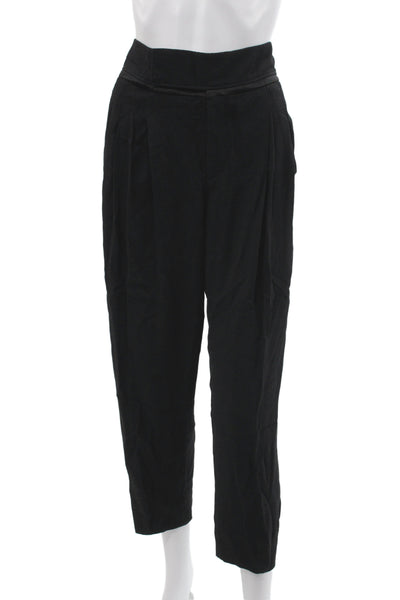 Helmut Lang Womens Ankle Pants Black Polyester Minimalist Size 6