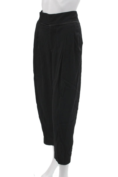 Helmut Lang Womens Ankle Pants Black Polyester Minimalist Size 6