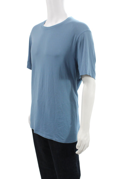 Lululemon Mens Blue Modal Crew Neck Short Sleeve Basic T-Shirt Size XL