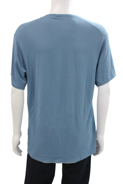 Lululemon Mens Blue Modal Crew Neck Short Sleeve Basic T-Shirt Size XL