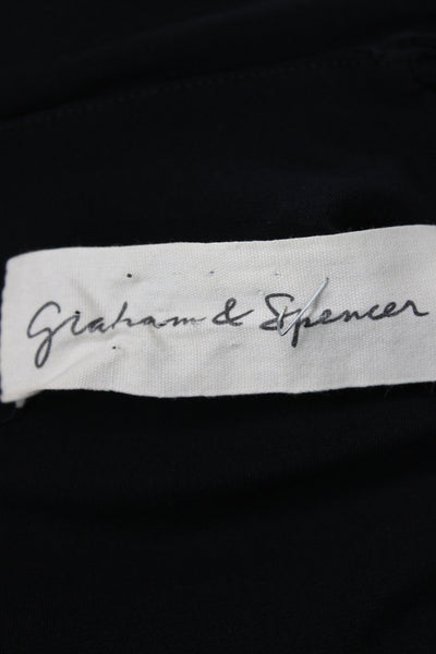 Graham & Spencer Womens Bodycon Dress Black Long Sleeve Crew Neck Size S