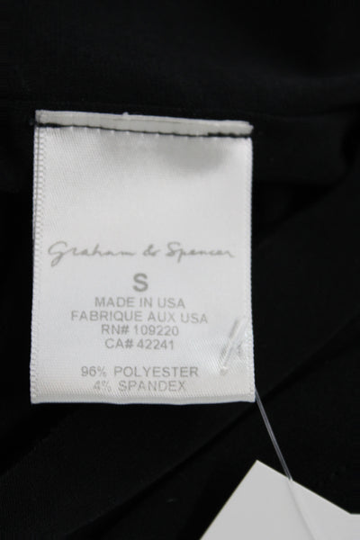 Graham & Spencer Womens Bodycon Dress Black Long Sleeve Crew Neck Size S