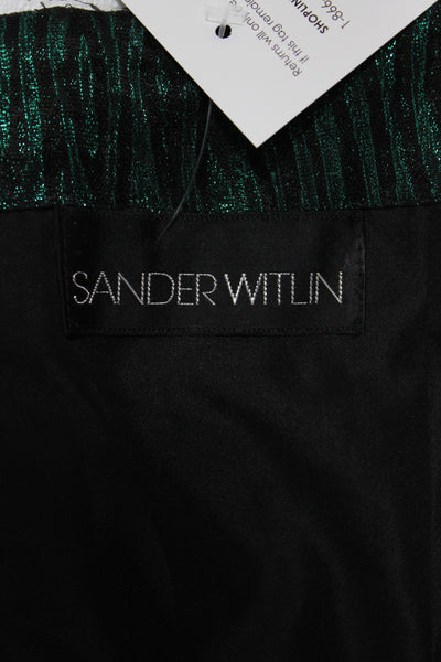 Sander Witlin Women A-Line Black Velvet Sweetheart Sleeveless Long Dress Size L
