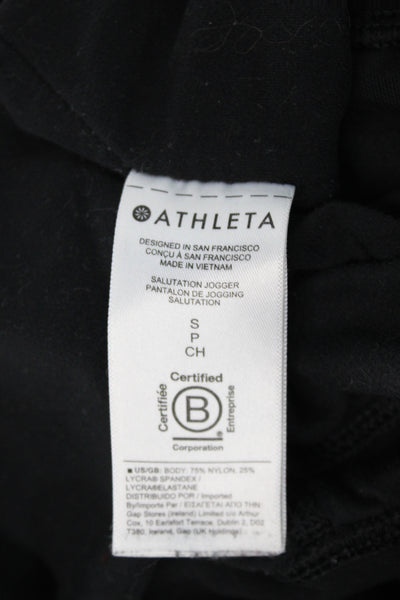 Athleta Womens Black Jogger Pants Nylon Petites Size S
