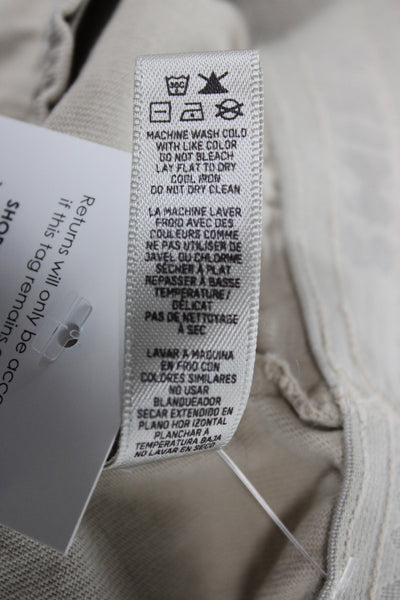 Skims Women Beige Sweat Shorts 100% Cotton Pull On Casual Size S