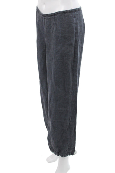 Massimo Dutti Women Cropped Gray Linen Pants Size 6