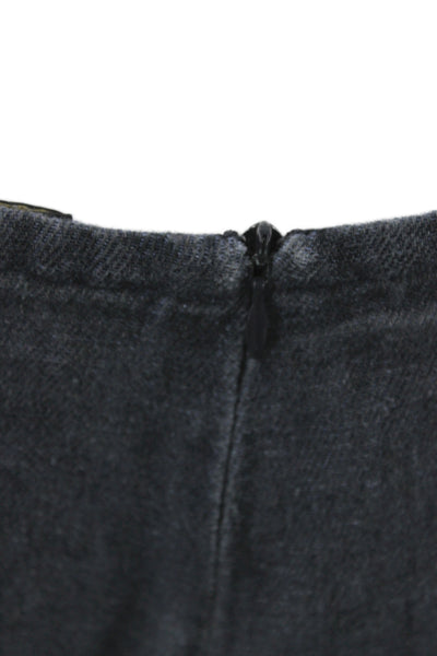 Massimo Dutti Women Cropped Gray Linen Pants Size 6