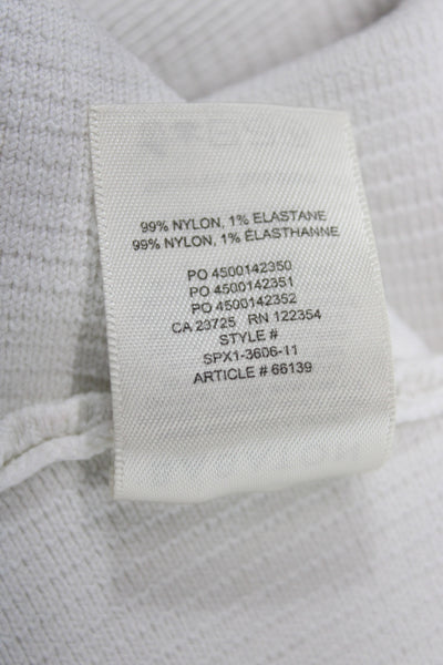 Babaton Women Cropped Sleeveless White Square Neck Nylon Tank Size XS