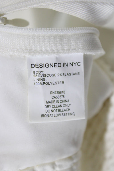 Intermix Womens White Corset Camisole Square Neck Zip Viscose Sleeveless Size 0
