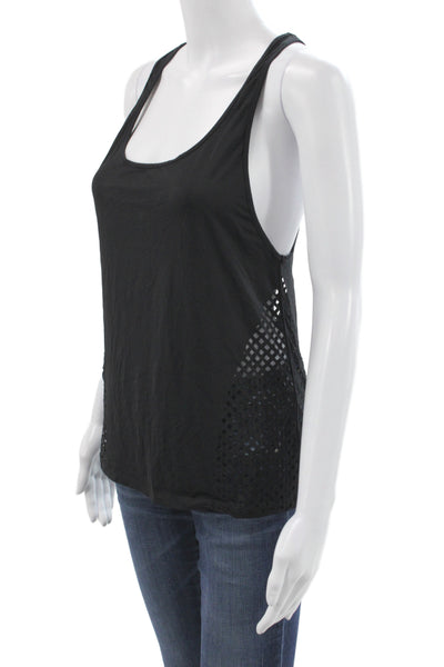 Koral Womens Basic Black Sleeveless Scoop Neck Polyester Tank Size S