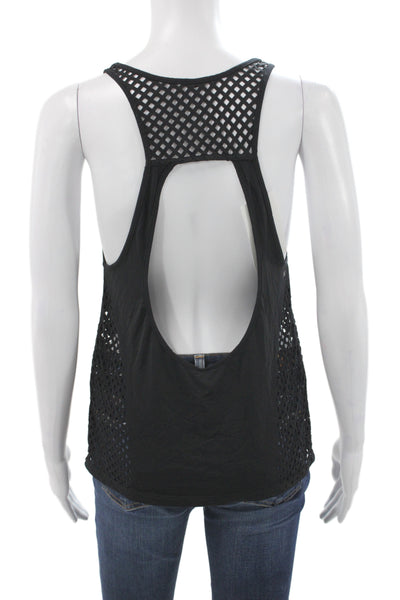 Koral Womens Basic Black Sleeveless Scoop Neck Polyester Tank Size S
