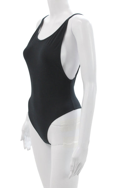 TNA Womens One Piece Bodysuit Sleeveless Black Cotton Round Neck Size XS