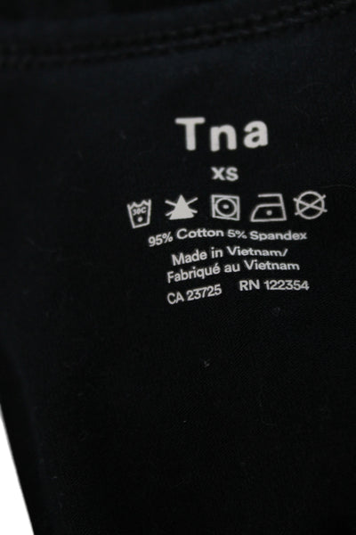 TNA Womens One Piece Bodysuit Sleeveless Black Cotton Round Neck Size XS