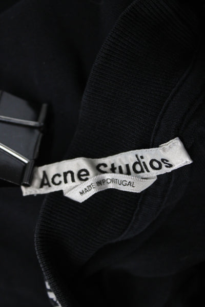 ACNE Studios Men Basic Black Cotton Mock Neck T-Shirt Size XS