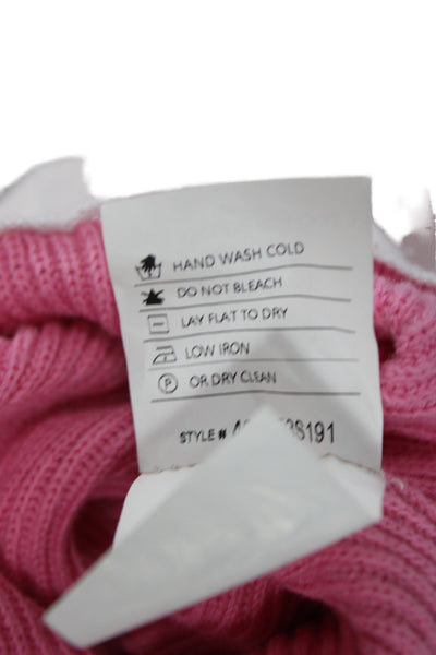 Repeat Womens Pullover Sweater Pink V Neck Cotton Solid Size 40