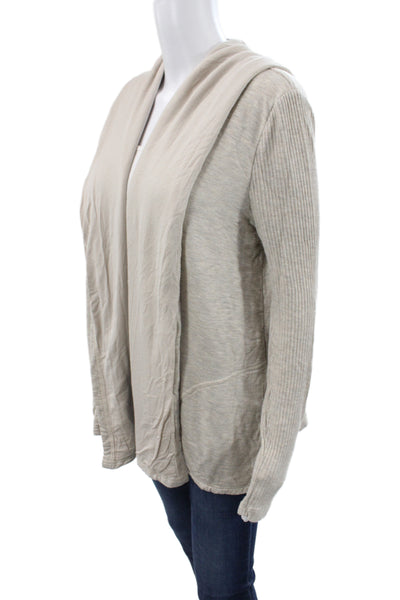 Splendid Womens Beige Rayon V Neck Long Sleeve Cardigan Solid Casual Size M