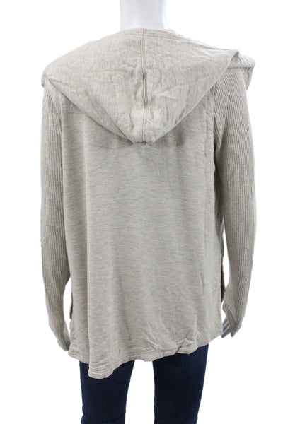 Splendid Womens Beige Rayon V Neck Long Sleeve Cardigan Solid Casual Size M