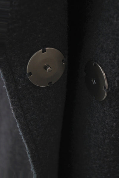 The Izzat Collection Womens Wool Gray Overcoat Magnetic Closure Size M