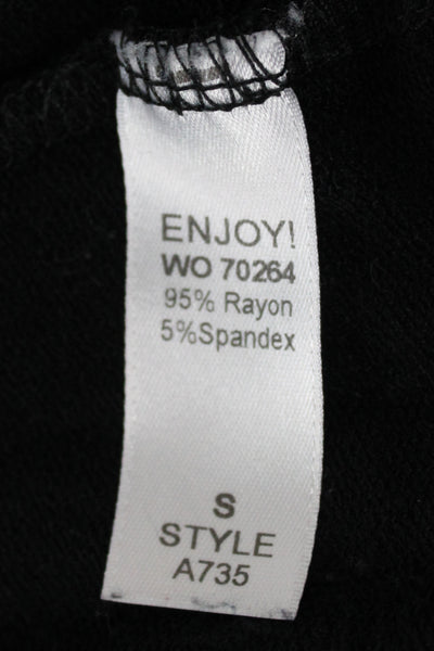 Michael Stars Women Black Cowl Neck Cardigan Long Sleeve Rayon Size S