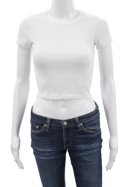 Wilfred Free Womens Basic White T-Shirt Short Sleeve Size XS