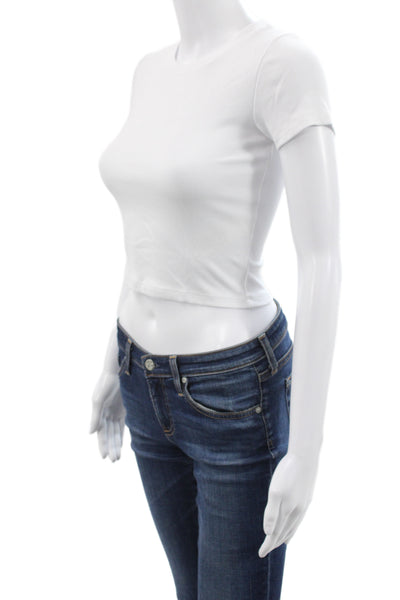 Wilfred Free Womens Basic White T-Shirt Short Sleeve Size XS