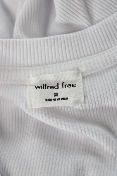Wilfred Free Womens Basic White T-Shirt Short Sleeve Size XS