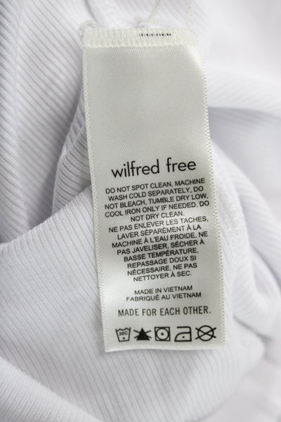 Wilfred Free Womens Basic White T-Shirt Short Sleeve Size XS