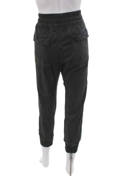 Standard James Perse Womens Black Jogger Pants 100% Cotton Drawstring Size 3