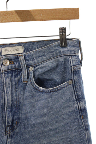 Madewell Womens Ankle Jeans Blue Mid Rise Cotton Size 24