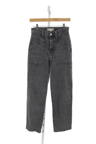 Madewell Womens Wide-Leg High Waist Gray Jeans Size 26