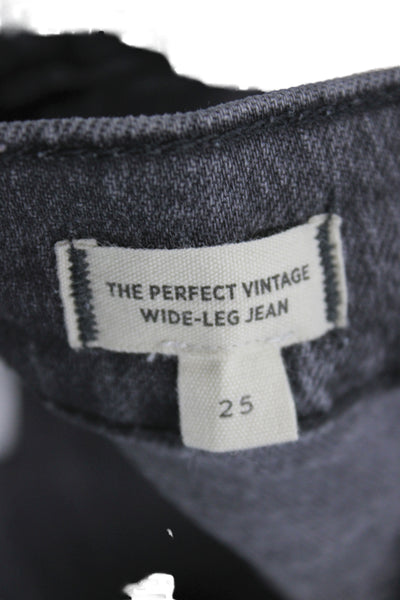 Madewell Womens Wide-Leg High Waist Gray Jeans Size 26