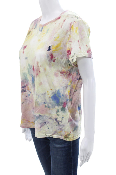 Polo Ralph Lauren Women Multicolor Tie Dye Jersey T-Shirt Size L