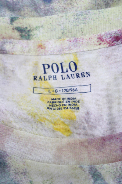 Polo Ralph Lauren Women Multicolor Tie Dye Jersey T-Shirt Size L