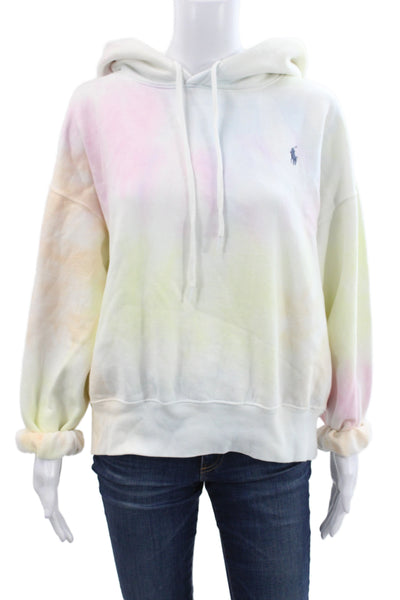 Polo Ralph Lauren Womens Pullover Hoodie Multicolor Tie Dye Batik Size M