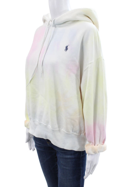 Polo Ralph Lauren Womens Pullover Hoodie Multicolor Tie Dye Batik Size M