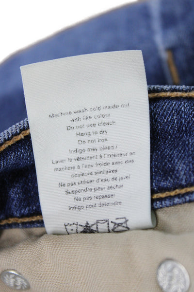 Rag & Bone Womens Cropped Jeans Blue Cotton Size 28