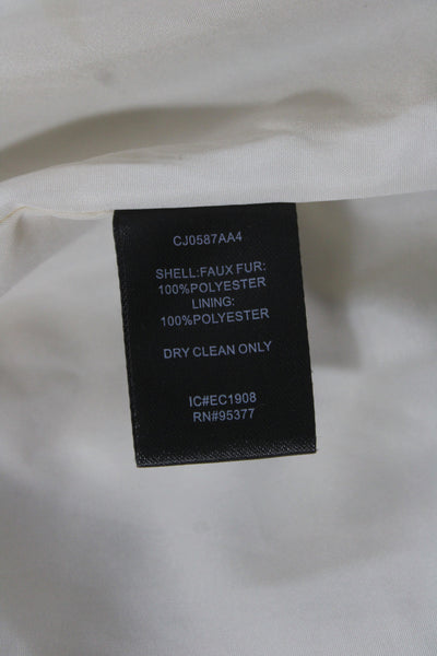 Sanctuary Womens Basic Jacket Ivory Button Long Sleeve Polyester Size M